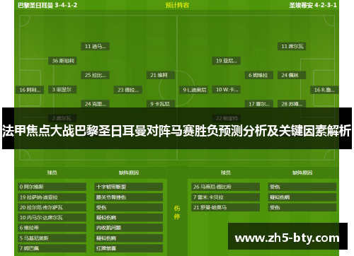 法甲焦点大战巴黎圣日耳曼对阵马赛胜负预测分析及关键因素解析 法甲焦点大战巴黎圣日耳曼对阵马赛胜负预测分析及关键因素解析